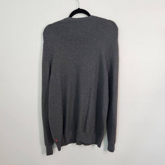 Izod Gray V-neck Sweater Size Large Preppy Gray Sweater - Picture 3 of 6
